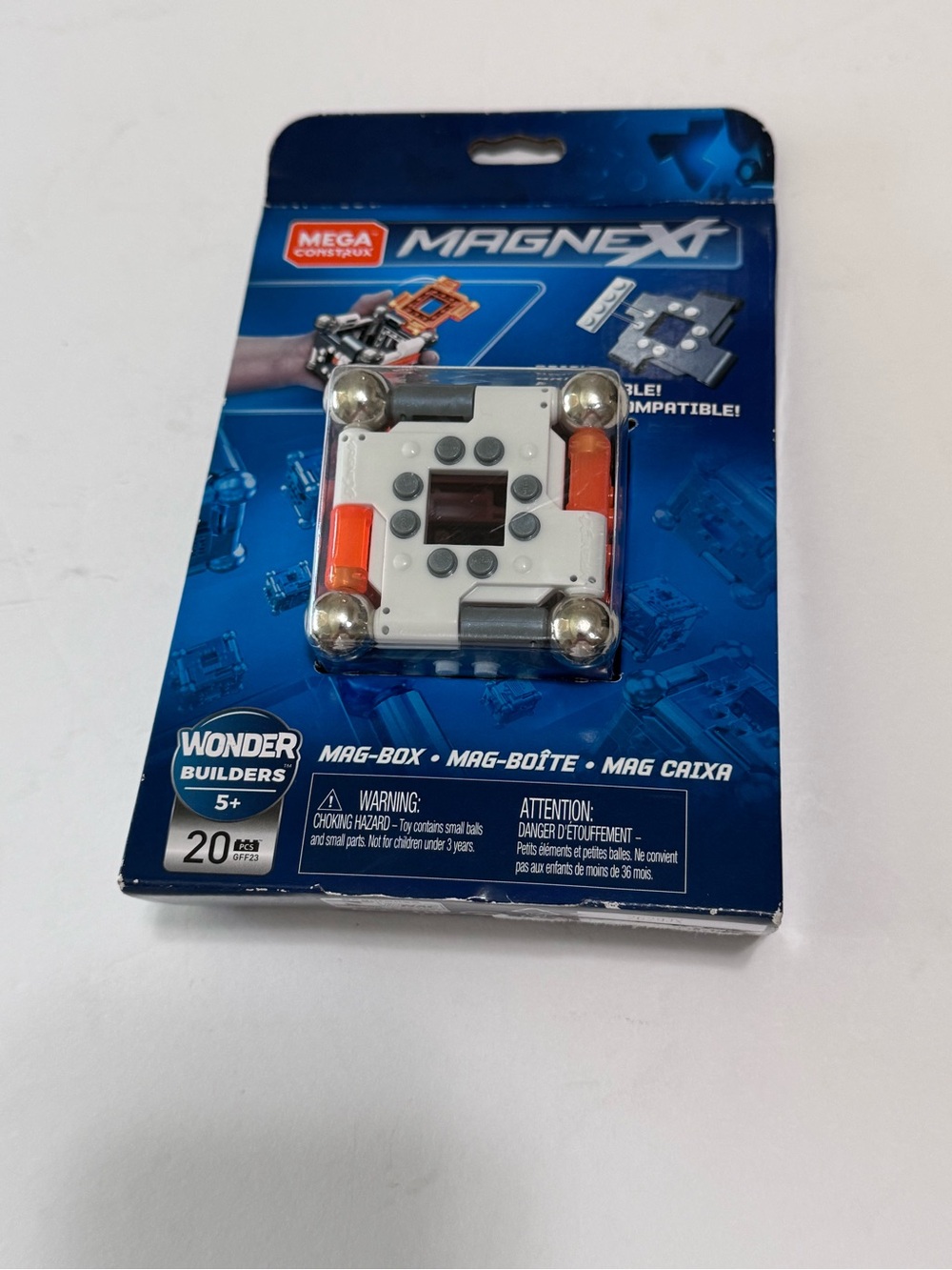 Mega Construx Magnext Mag-Box Building Set — White & Orange NIB